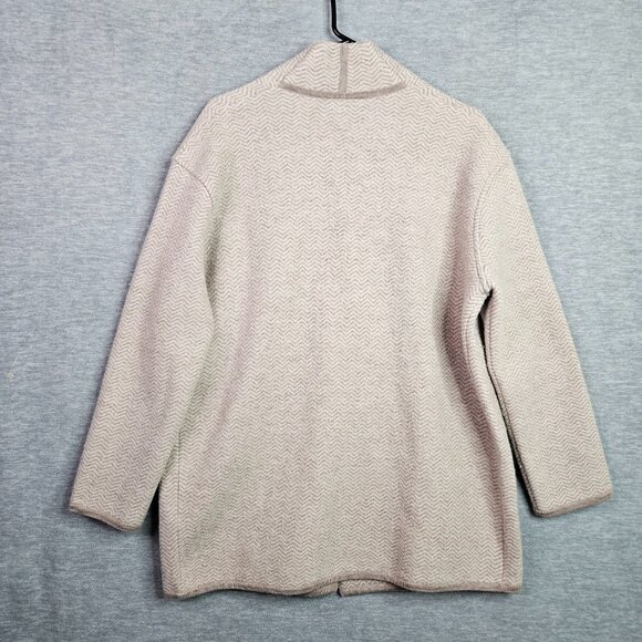 Madewell 100% Merino Herringbone Mattson Sweater One bottom Coat Women's Size S - Picture 12 of 12